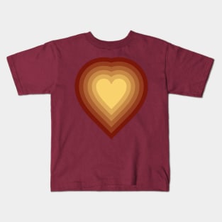 Vintage inspired sunburst heart Kids T-Shirt